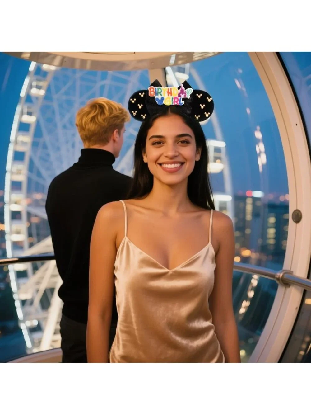 Women Black cotton Candy-Inspired Mickey Mouse Hair Headband